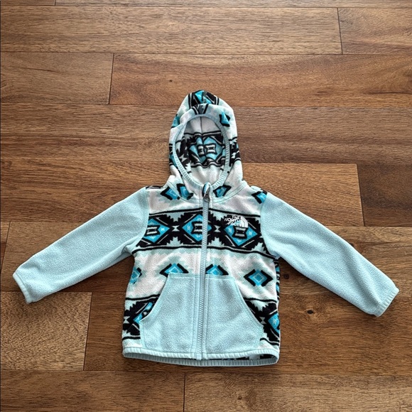 The North Face Other - The North Face Blue and Black Patterned Fleece Jacket